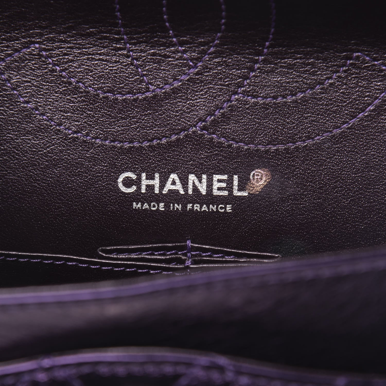 Chanel Metallic Calfskin Quilted 2.55 Reissue 226 Flap Violet 8 of 12