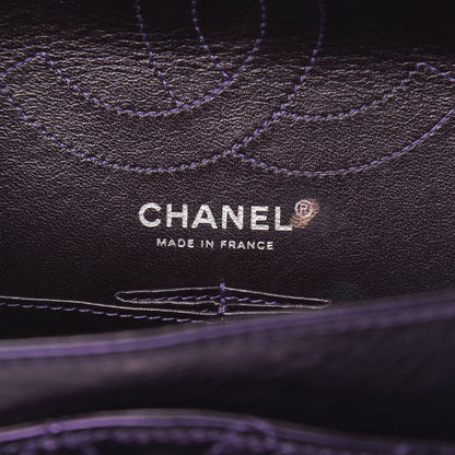 Chanel Metallic Calfskin Quilted 2.55 Reissue 226 Flap Violet 8 of 12