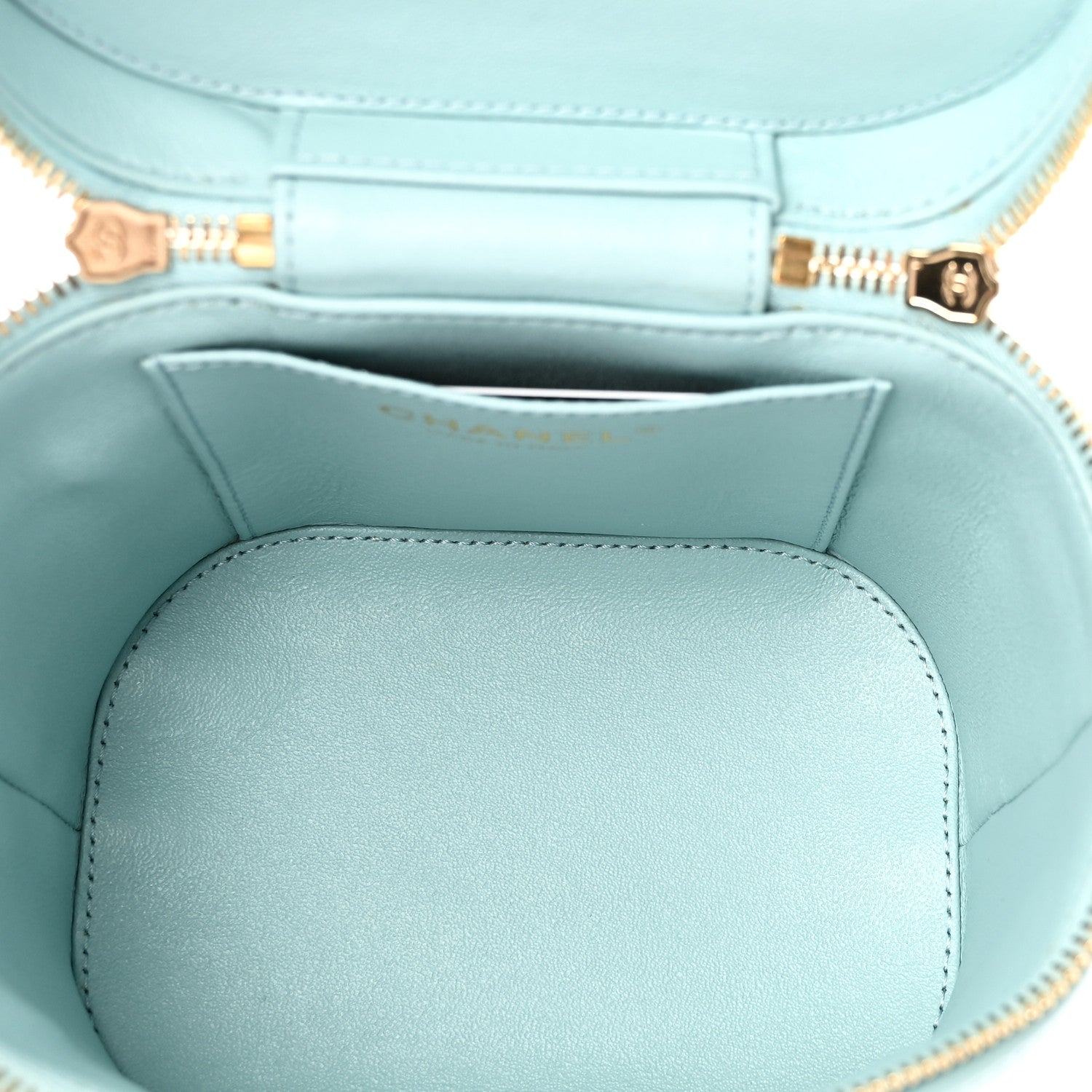 Chanel Lambskin Quilted Trendy Vanity Case Light Blue 5 of 10