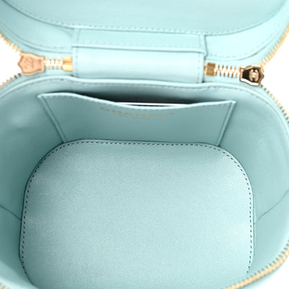 Chanel Lambskin Quilted Trendy Vanity Case Light Blue 5 of 10