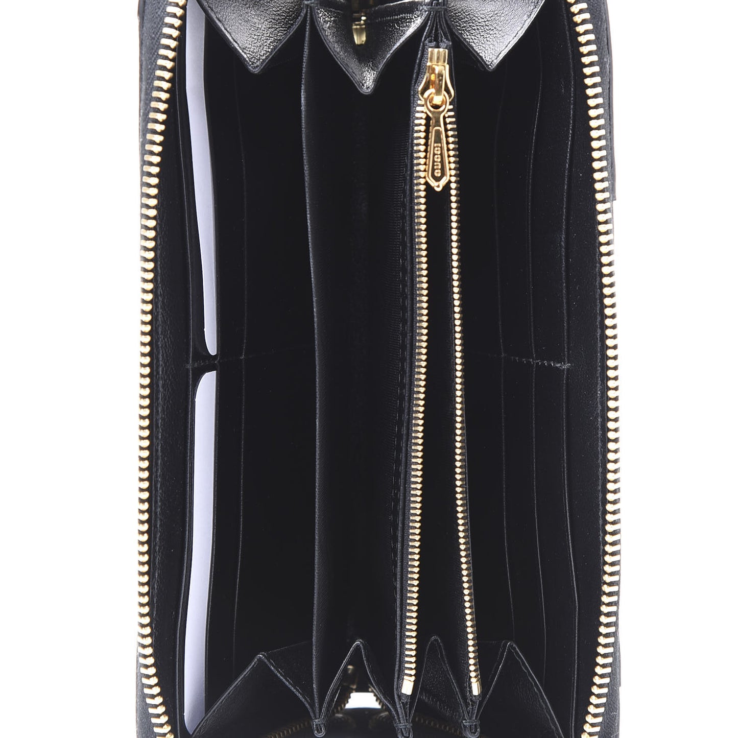 Smooth Calfskin Diagonal Striped Zumi Zip Around Wallet Black Beige