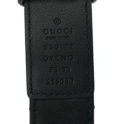 Gucci Calfskin Trapuntata Zumi 30mm Belt 75 30 Black 3 of 4