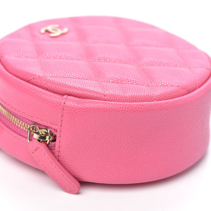 Chanel Caviar Quilted Round Clutch With Chain Pink 8 of 10