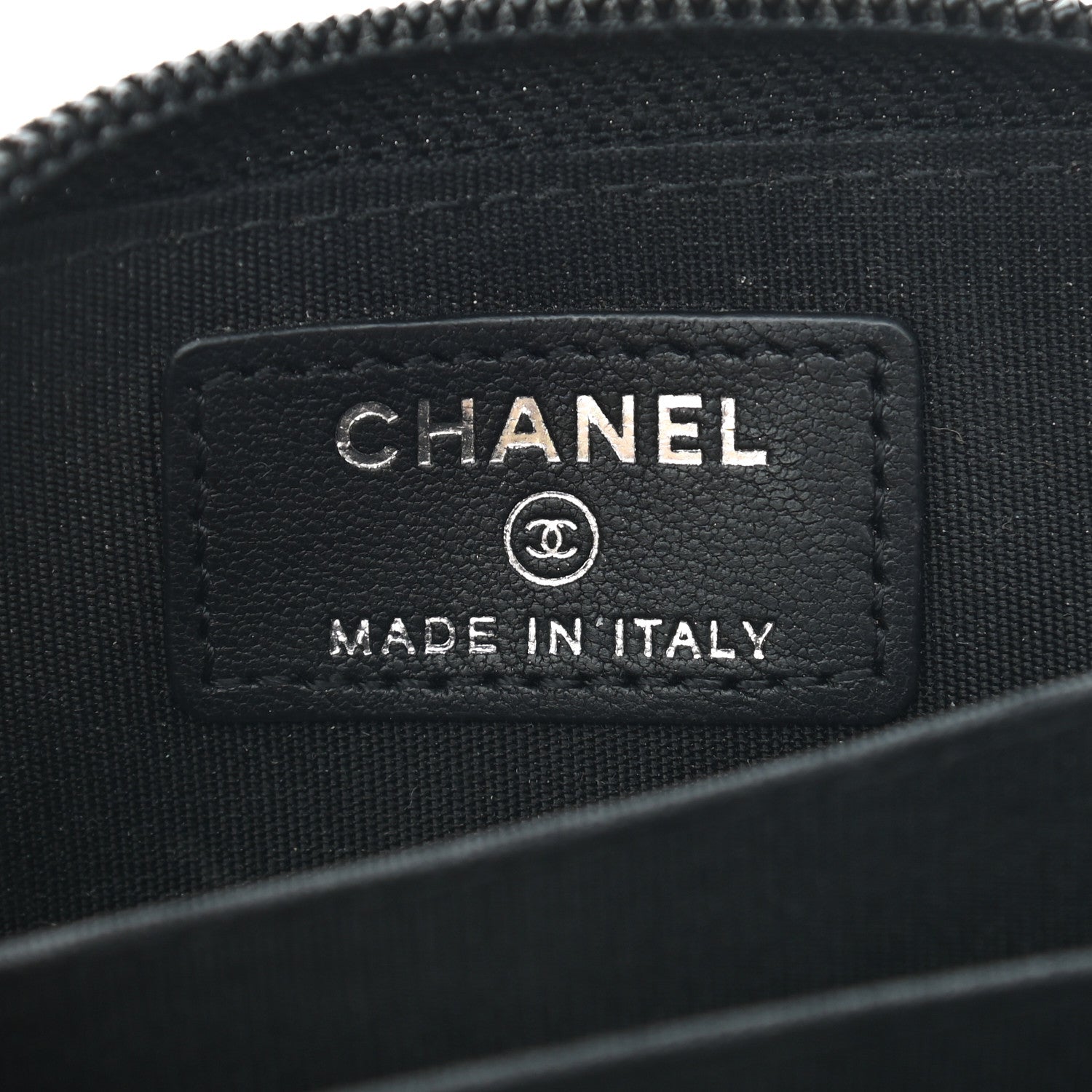 Chanel Lambskin Quilted Zip Around Boy Coin Purse Wallet Black 6 of 7