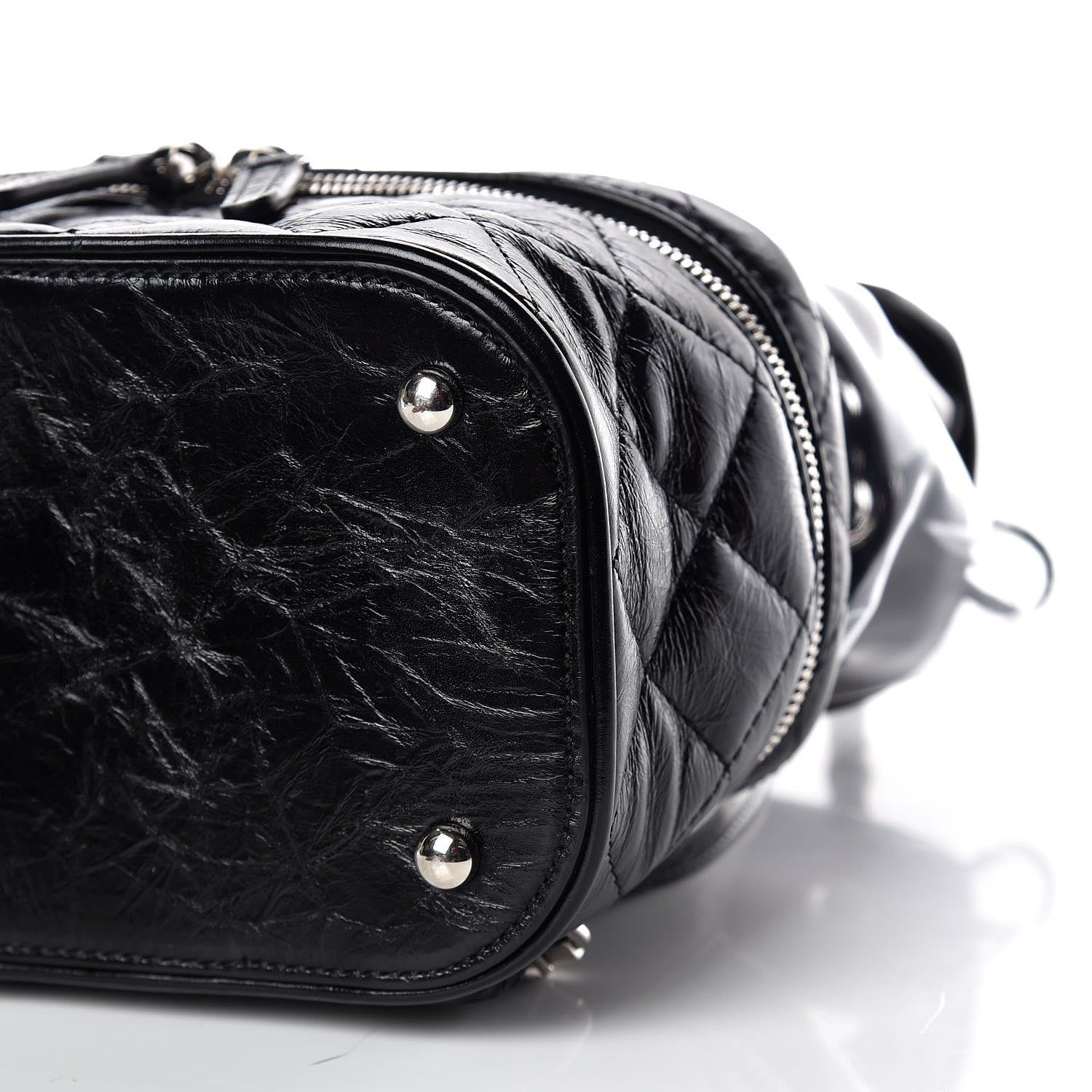 Chanel Crumpled Calfskin PVC Quilted Backpack Black 10 of 10