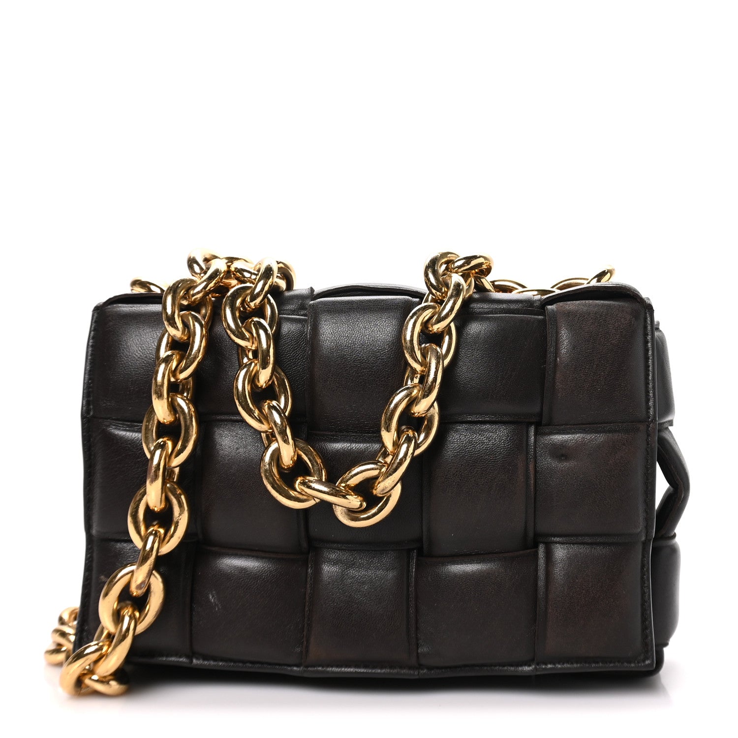 Bottega Veneta Lambskin Maxi Intreccio Padded Chain Cassette Crossbody Bag Fondant 1 of 10