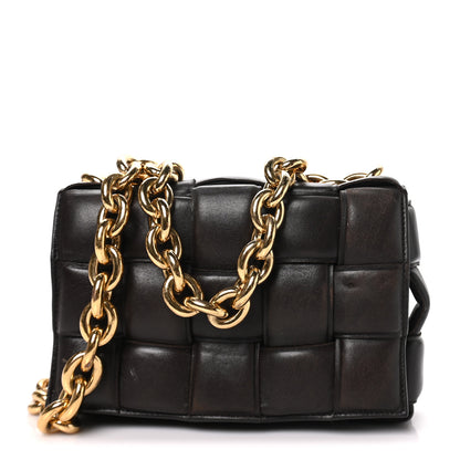 Bottega Veneta Lambskin Maxi Intreccio Padded Chain Cassette Crossbody Bag Fondant 1 of 10