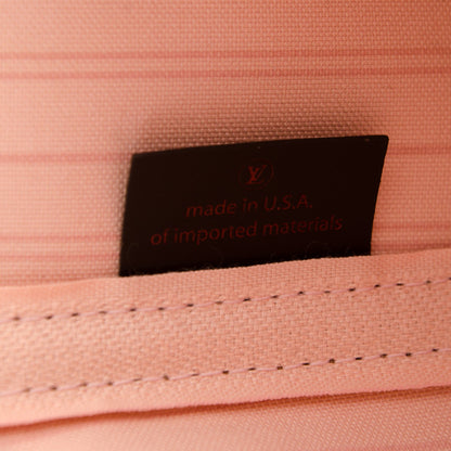 Louis Vuitton Damier Ebene Neo Neverfull MM Rose Ballerine 7 of 10