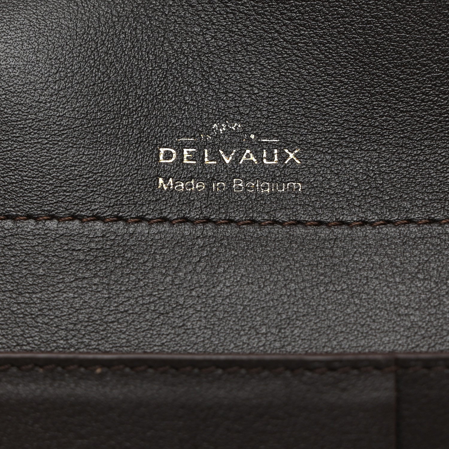 Delvaux Calfskin Madam Tri-Fold Wallet Dark Brown 7 of 7