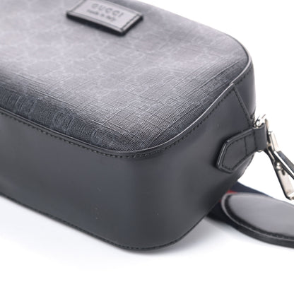 Gucci GG Supreme Monogram Web Shoulder Bag Black Grey 8 of 8