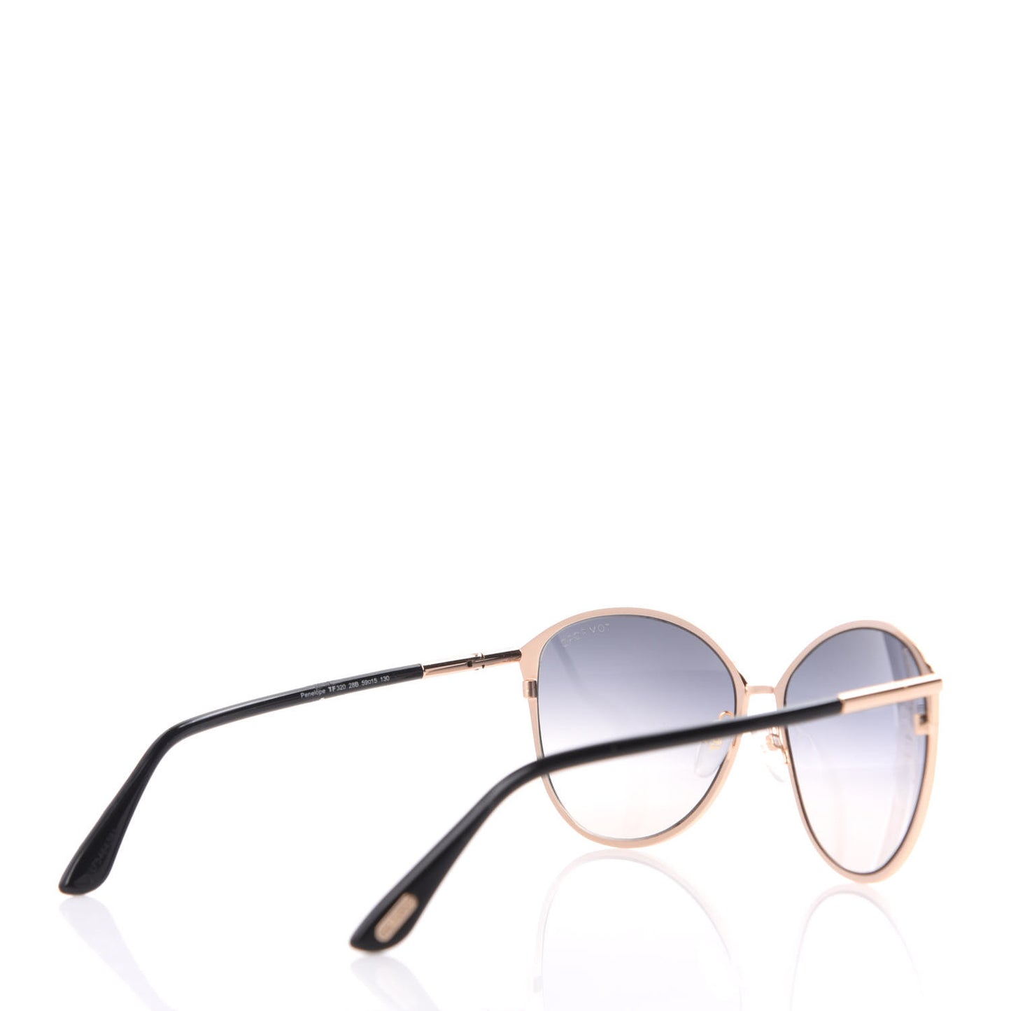 Penelope Vintage Round Sunglasses TF320 Black