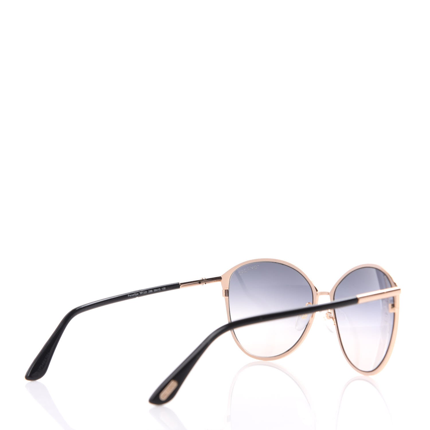 Tom Ford Penelope Vintage Round Sunglasses TF320 Black 4 of 8