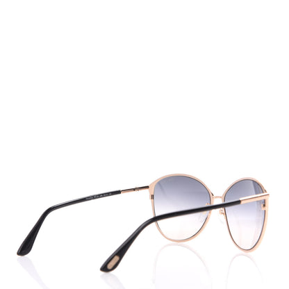 Tom Ford Penelope Vintage Round Sunglasses TF320 Black 4 of 8