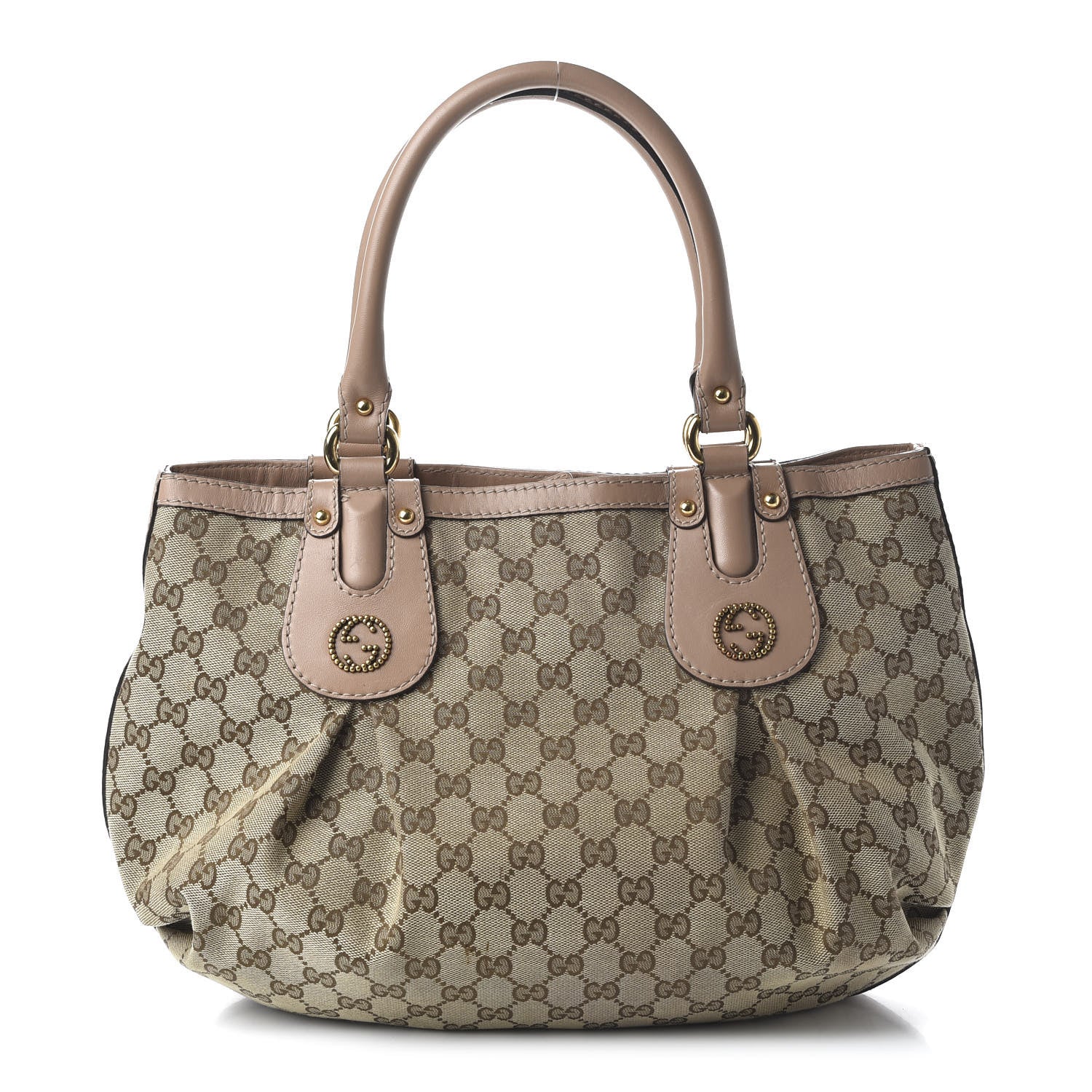 Gucci Monogram Medium Scarlett Studded Tote Pink 1 of 10