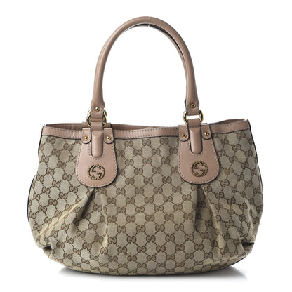 Gucci Monogram Medium Scarlett Studded Tote Pink 1 of 10