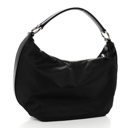 Prada Tessuto Nylon Saffiano Sacca Shoulder Bag Black 3 of 9