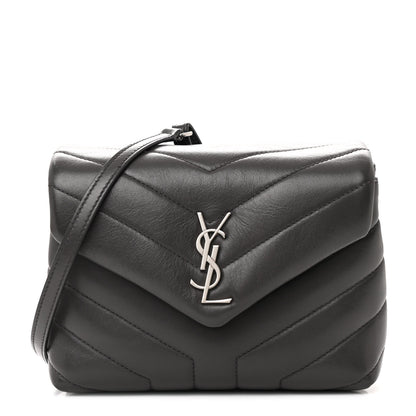 Saint Laurent Calfskin Y Quilted Monogram Toy Loulou Crossbody Bag Earth 1 of 11