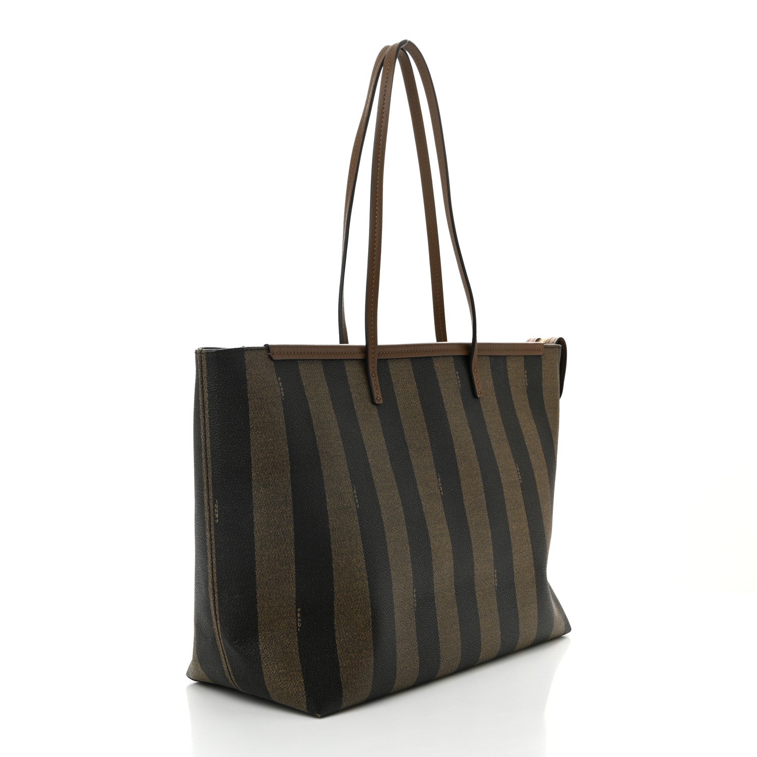Fendi Pequin Spalmati Medium Roll Tote Tobacco Foresta 3 of 10