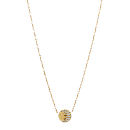 Christian Dior 18K Yellow Gold Diamond Black Onyx Mother of Pearl Rose Celeste Pendant Necklace 1 of 7