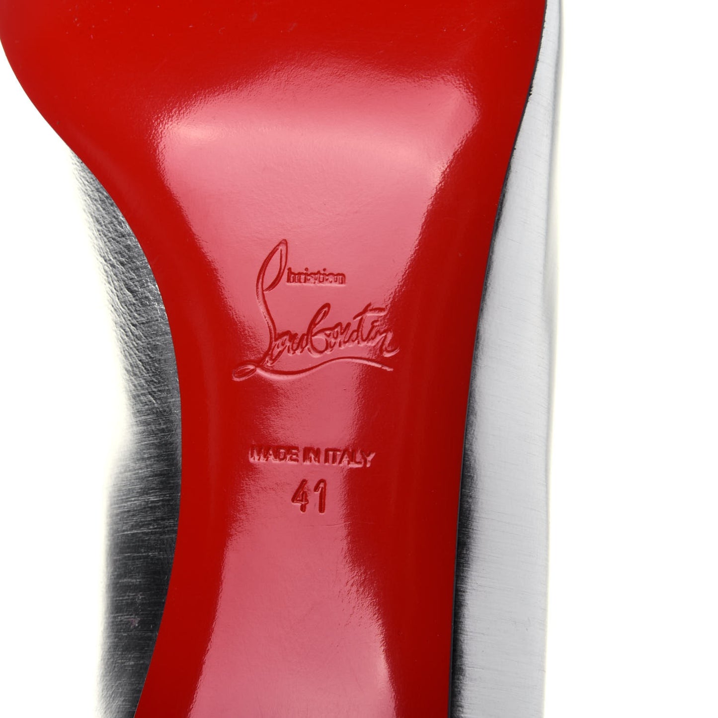 Metallic Calfskin Miss Sab 55 Pumps 41 Silver