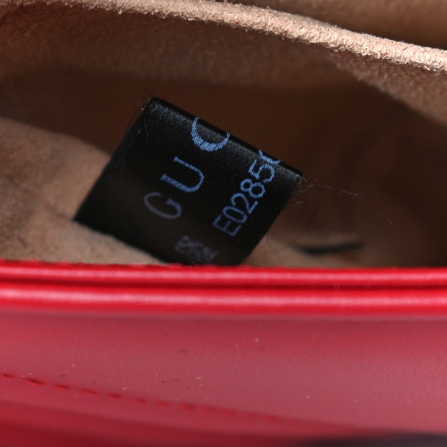 Calfskin Matelasse Mini GG Marmont Shoulder Bag Hibiscus Red