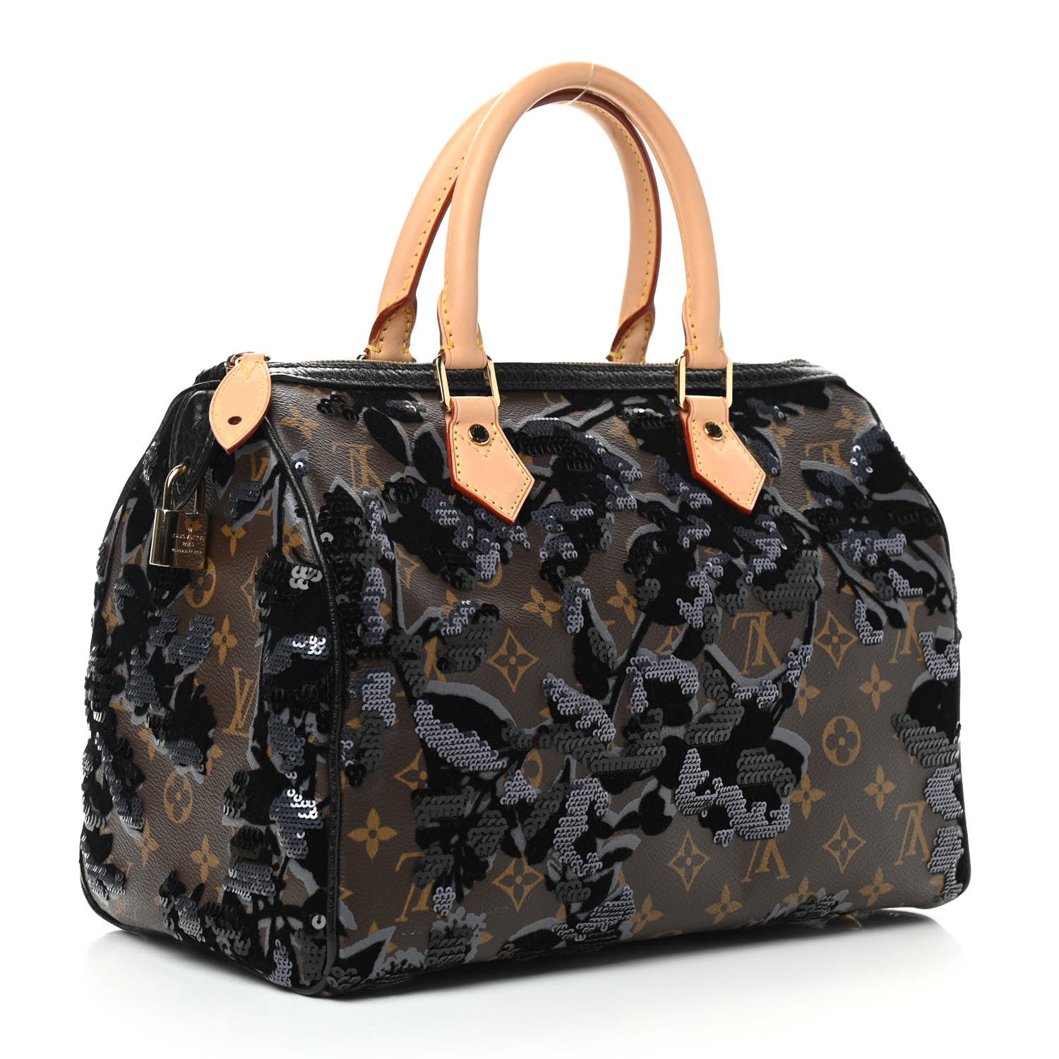 Louis Vuitton Monogram Fleur De Jais Sequins Speedy 30 3 of 9