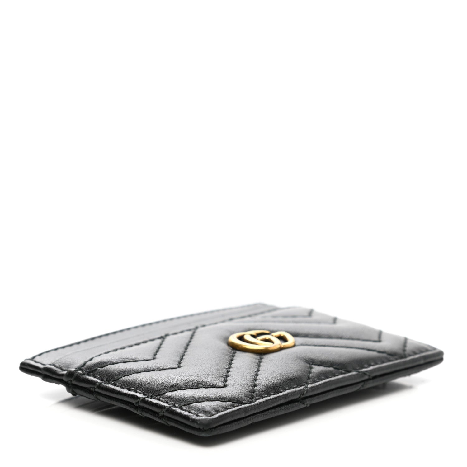 Gucci Calfskin Matelasse GG Marmont Card Holder Black 4 of 6