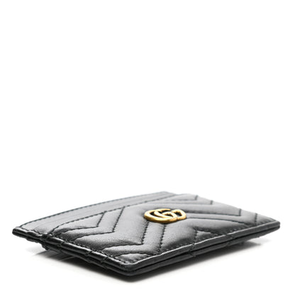 Gucci Calfskin Matelasse GG Marmont Card Holder Black 4 of 6