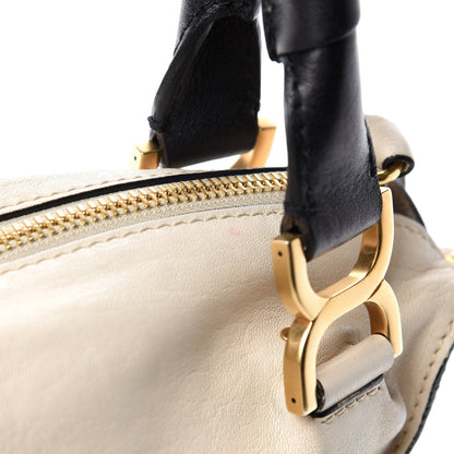 Chloe Calfskin Medium Marcie Satchel Abstract White Black 11 of 12