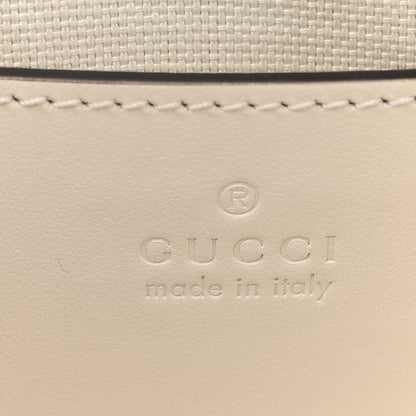 Gucci Calfskin Matelasse Chevron Monochrome GG Marmont Sling Shoulder Bag Mystic White 6 of 10