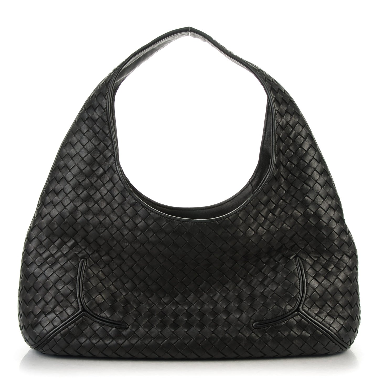Nappa Intrecciato Ball Hobo Nero Black