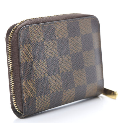 Louis Vuitton Damier Ebene Zippy Coin Purse Rose Ballerine 3 of 10