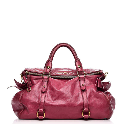 Miu Miu Vitello Lux Medium Bow Bag Fuchsia 1 of 18