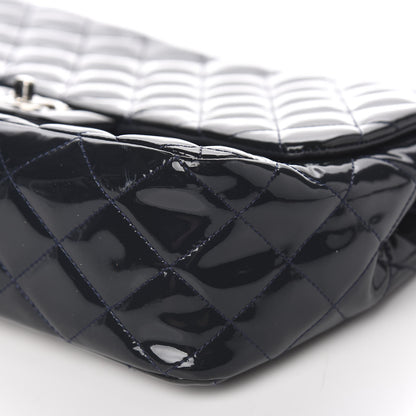 Chanel Patent Quilted Jumbo Single Flap Navy 8 of 9