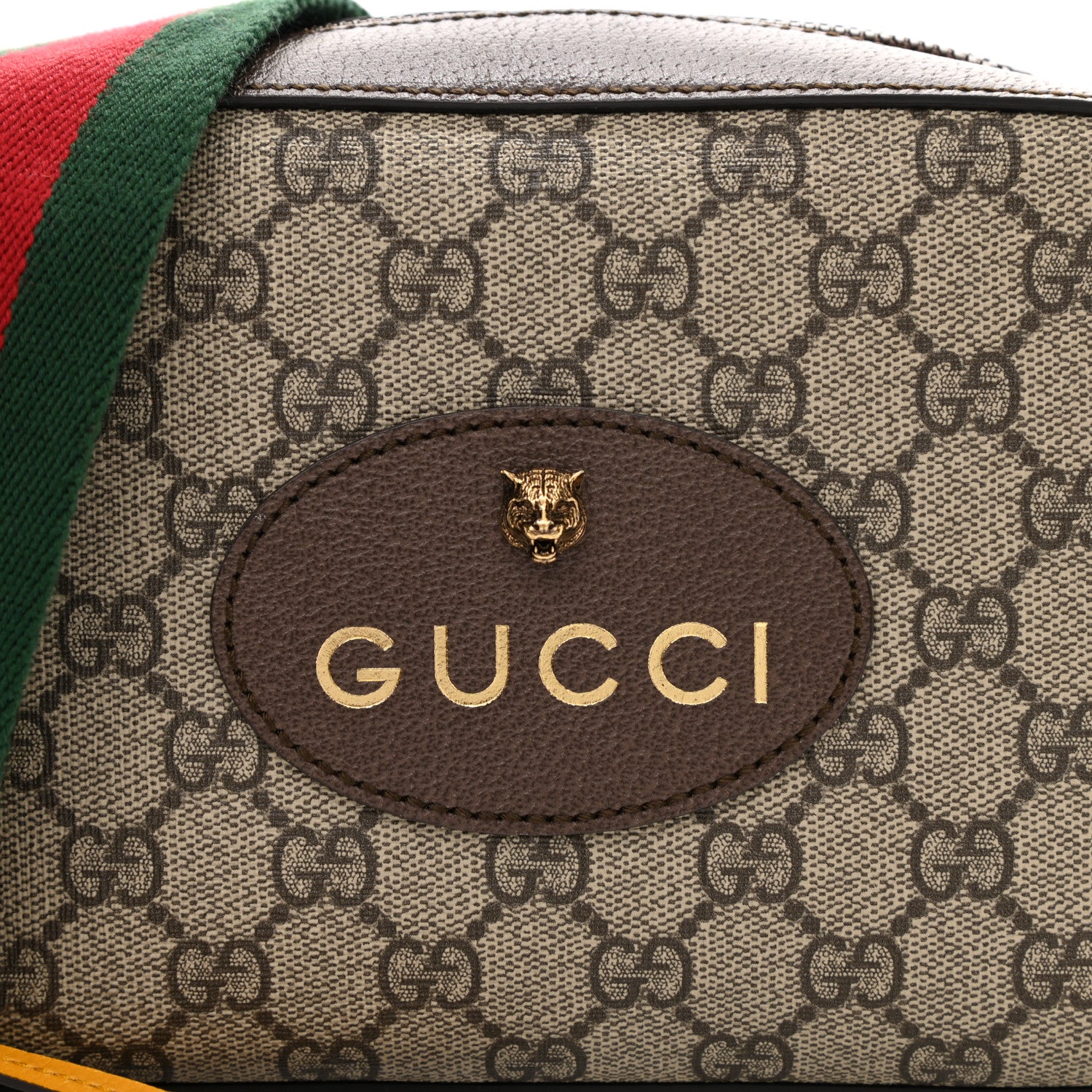Gucci GG Supreme Monogram Web Neo Vintage Shoulder Bag Beige New Acero Crop 15 of 15