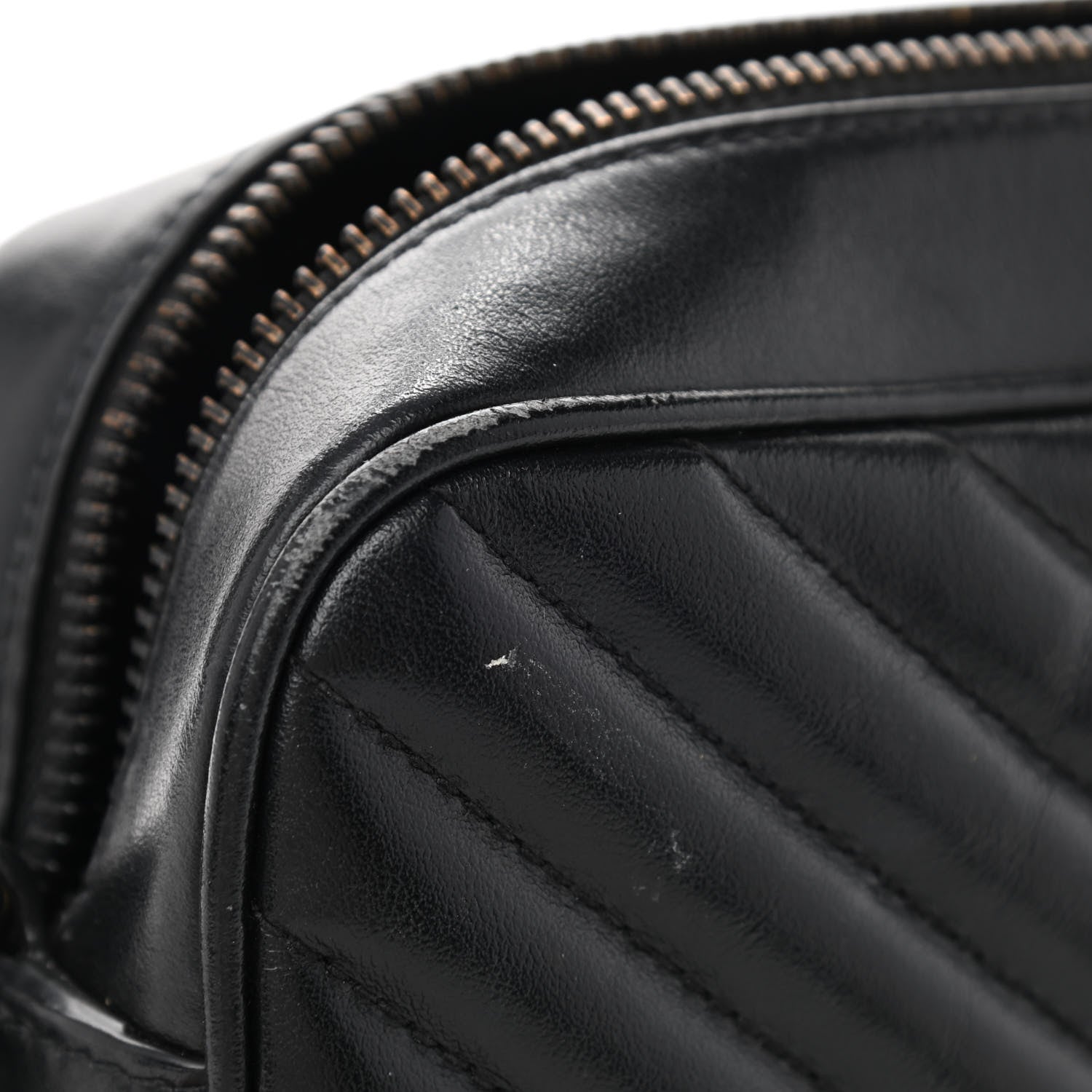 Saint Laurent Calfskin Matelasse Monogram Monochrome Lou Camera Bag Black 9 of 11