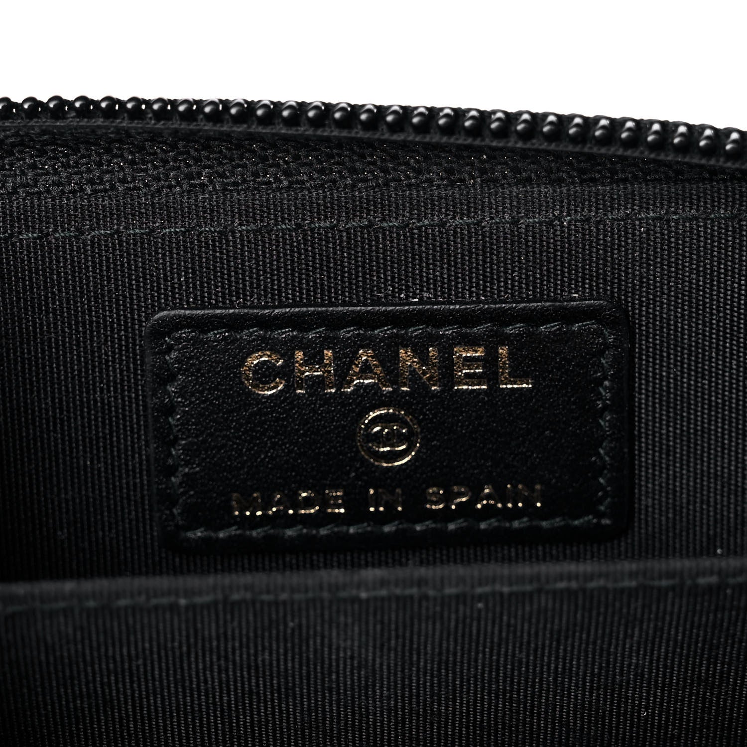 Chanel Caviar Quilted Boy Zip Around Coin Purse Wallet Black 6 of 8
