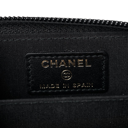 Chanel Caviar Quilted Boy Zip Around Coin Purse Wallet Black 6 of 8