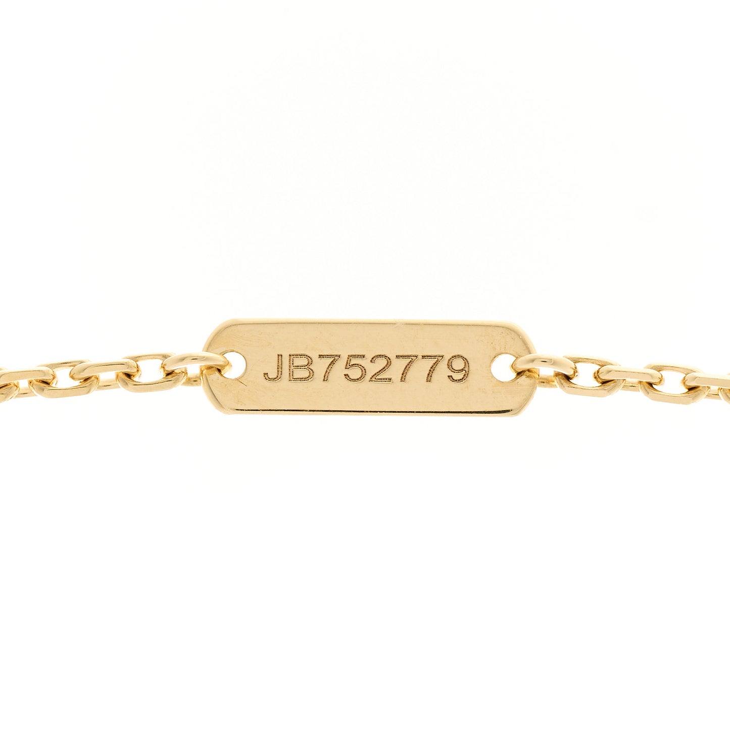 18K Yellow Gold Mother of Pearl Vintage Alhambra Pendant Necklace