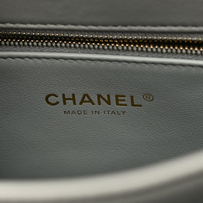 Chanel Lambskin Quilted Small Trendy Chain CC Flap Dual Handle Bag Light Blue 6 of 11