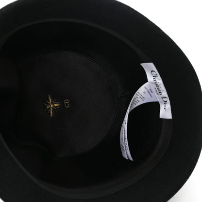 Christian Dior Wool Felt Tulip Hat 57 Black 7 of 8