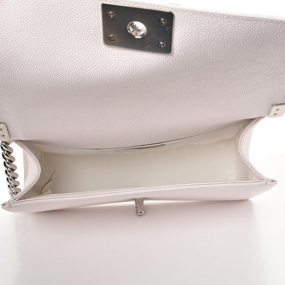 Chanel Caviar Quilted Medium Boy Flap White 6 of 9