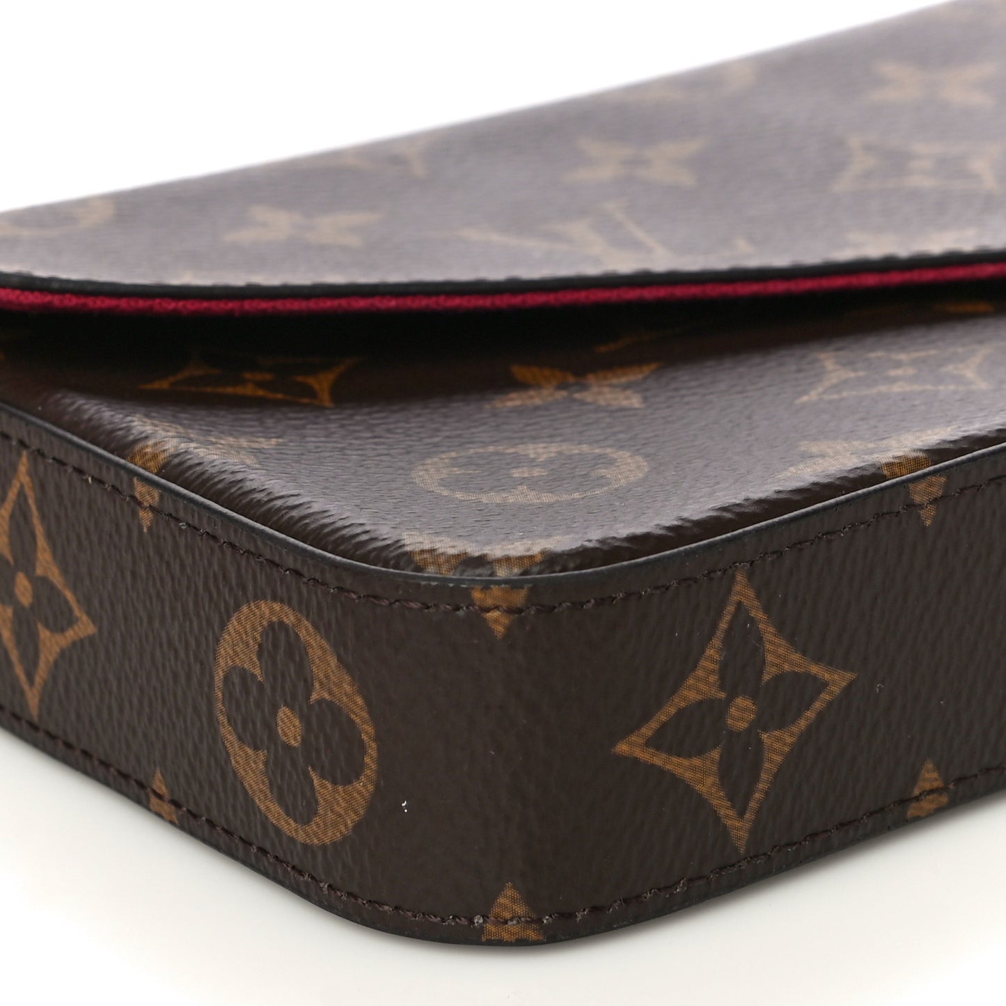 Monogram Pochette Felicie Chain Wallet Fuchsia
