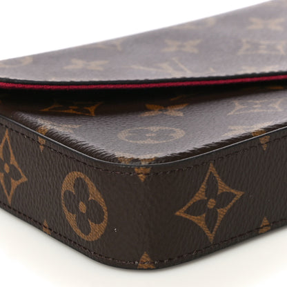 Louis Vuitton Monogram Pochette Felicie Chain Wallet Fuchsia 9 of 14