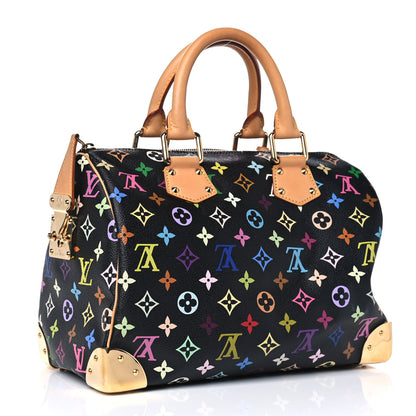 Louis Vuitton Monogram Multicolor Speedy 30 Black 2 of 18