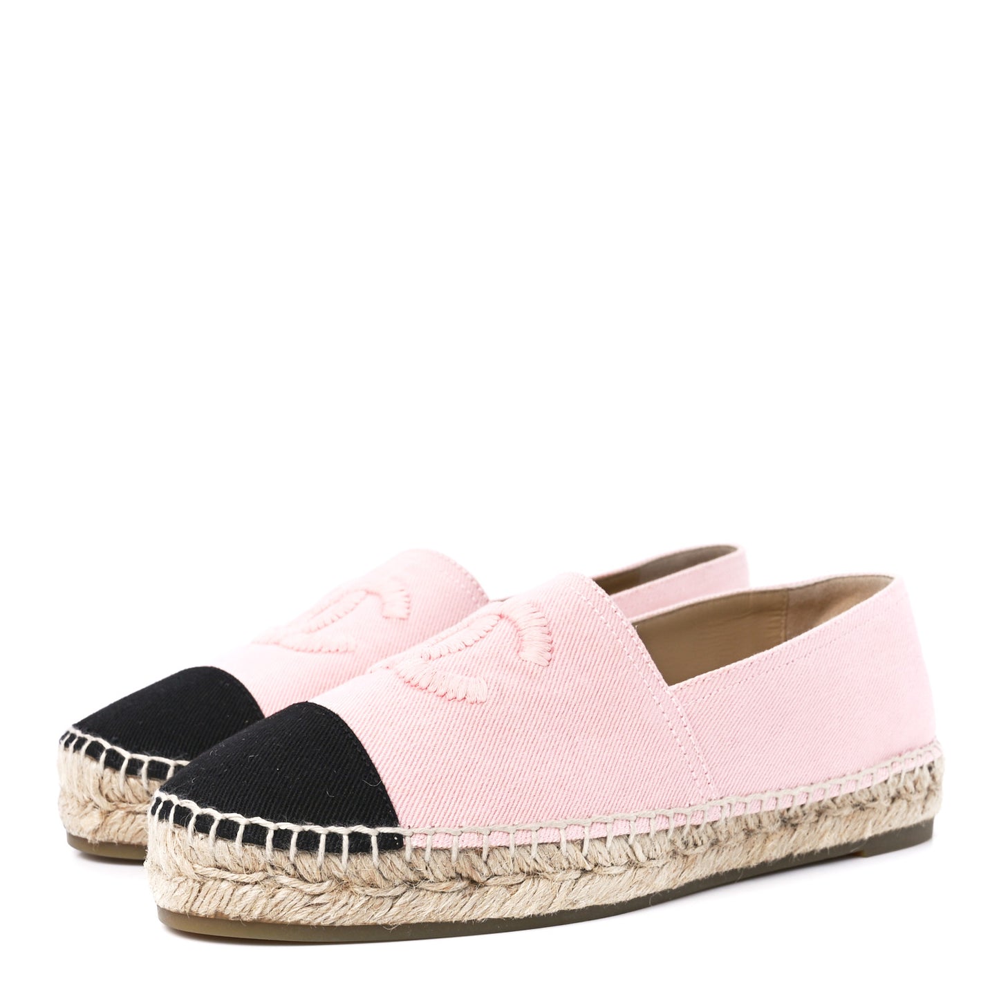 Denim Toile CC Espadrilles 39 Pink Black