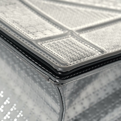 Christian Dior Metallic Patent Micro-Cannage Small Diorama Flap Bag Silver 6 of 18