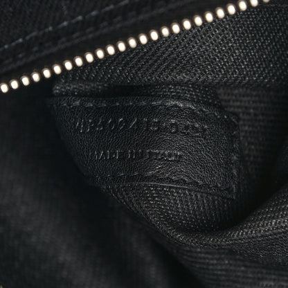Saint Laurent Linen Calfskin Rive Gauche Tote Black 7 of 14