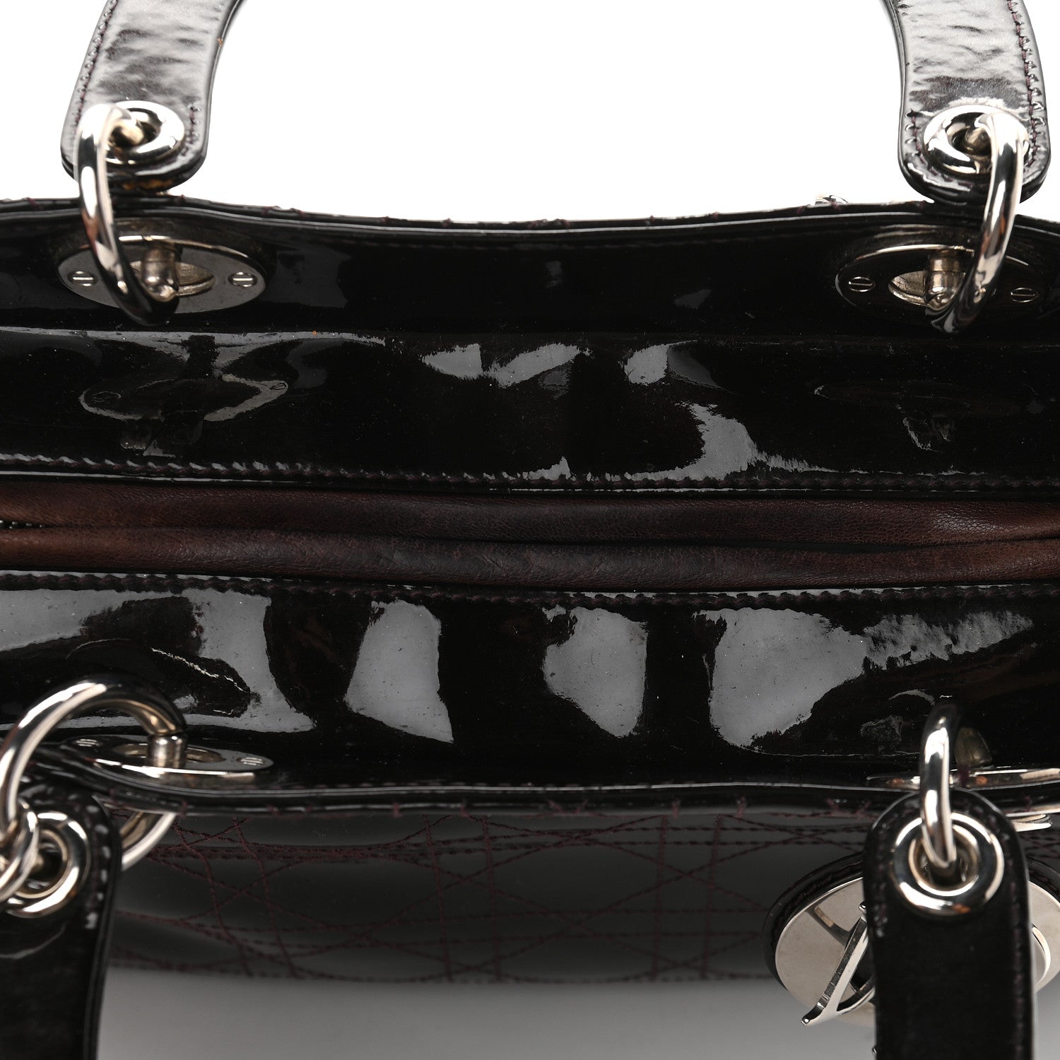 Christian Dior Patent Cannage Stitched Medium Lady Dior Amethyste 10 of 10