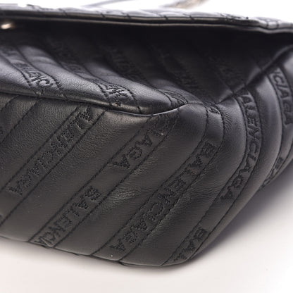 Balenciaga Calfskin Logo Matelasse M BB Chain Shoulder Bag Black 11 of 13